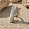 Anillo Neró Silver escultórico y abierto